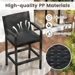 Tangkula 3 Piece Patio Bar Set Bistro Table & Chairs W/ Heavy-Duty Metal Frame 15 Tangkula 3 Piece Patio Bar Set Bistro Table & Chairs W/ Heavy-Duty Metal Frame -Tangkula GUEST 01d51247 451b 4b9a 81bd a076d53187f6