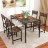 Tangkula Set Of 2 Dining Chairs W/Metal Legs Slanted Back Wide Seat For Living Room