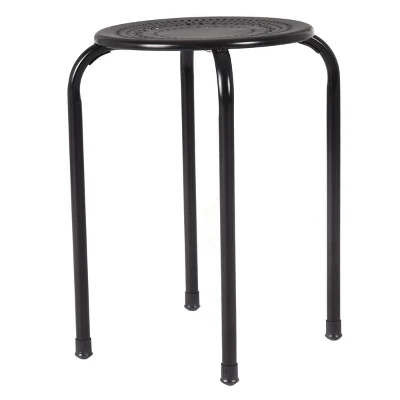 Tangkula Set Of 6 Stackable Stools Metal Chair Dining Set W/ Round Top 6 Tangkula Set Of 6 Stackable Stools Metal Chair Dining Set W/ Round Top - Image 6