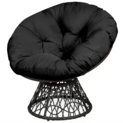 Tangkula Rattan Papasan Chair Ergonomic Chair All-Weather Wicker 360-Degree Swivel Cushion For Outdoor & Indoor Red/Black/Green -Tangkula GUEST 04465e71 d259 49d0 a1a3 83469b621f51