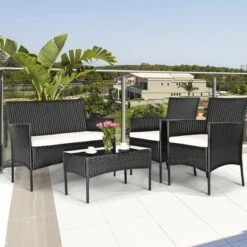 Tangkula 8PCS Outdoor Furniture Set Patio Rattan Conversation Set W/ Cushion -Tangkula GUEST 055ea4b2 dc39 4297 9d14 b010166ce09b