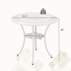 Tangkula Patio Cast Aluminum Dining Table 31.5” Outdoor Bistro Table W/ Umbrella Hole All-Weather Classic Round Dining Table 16 Tangkula Patio Cast Aluminum Dining Table 31.5” Outdoor Bistro Table W/ Umbrella Hole All-Weather Classic Round Dining Table -Tangkula GUEST 066d9946 1b4a 4683 9cd0 ae3712488b19