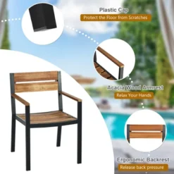 Tangkula Patented 7PCS Patio Dining Set Outdoor Furniture Set W/ 6 Armchairs Umbrella Hole -Tangkula GUEST 066f606b 814e 4431 ac0e 5a0223bb0ea2