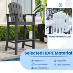 Tangkula 2PCS Outdoor HDPE Bar Stool Tall Adirondack Chair With Armrests And Footrest 30 Inches Counter Height Bar Stool 13 Tangkula 2PCS Outdoor HDPE Bar Stool Tall Adirondack Chair With Armrests And Footrest 30 Inches Counter Height Bar Stool -Tangkula GUEST 07446de9 ba2b 4161 aa9e 886f642c2903
