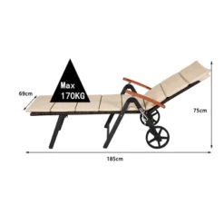 Tangkula 2PCS Folding Outdoor Rattan Chaise Lounge Chair Cushioned Recliner With Wheels& Cushions 17 Tangkula 2PCS Folding Outdoor Rattan Chaise Lounge Chair Cushioned Recliner With Wheels& Cushions -Tangkula GUEST 0846e091 b725 464e 94a3 30fb2fc6068f