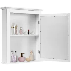 Tangkula Bathroom Wall Mounted Cupboard Mirrored Storage Cabinet Adjustable Shelf -Tangkula GUEST 09670c51 5582 4b28 84f4 bd2b20dab498