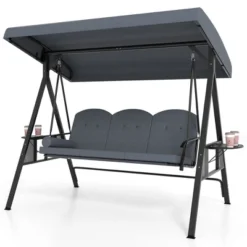 Tangkula 3-Seat Patio Swing Chair W/ Adjustable Canopy Thickened Cushions Pillow Outdooor 12 Tangkula 3-Seat Patio Swing Chair W/ Adjustable Canopy Thickened Cushions Pillow Outdooor -Tangkula GUEST 098a9d11 b6e5 41a5 8644 de7a8e4128ce