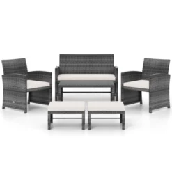 Tangkula Set Of 6 Patio Furniture Outdoor Sectional Conversation PE Rattan Sofa Set -Tangkula GUEST 09be2f8a 6460 453f afdd 78ff3759d9cf