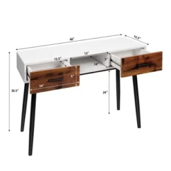 Tangkula 48" Industrial Console Table With 2 Drawers & Middle Open Shelf Narrow Accent Side Table For Entryway -Tangkula GUEST 0a64d853 27df 4bc0 9687 cf0a72fa2452