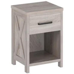 Tangkula Nightstand Sofa Side Table Rustic End Table W/ Drawer & Shelf For Living Room -Tangkula GUEST 0ad8a985 5993 464a 8a71 9832d37b31a2