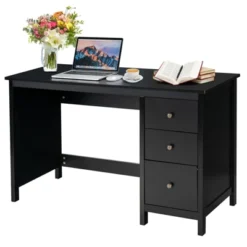 Tangkula Computer Desk Writing Table W/3 Drawers Workstation For Home Office White/Black -Tangkula GUEST 0cc80461 ebf8 4f14 9959 193a13830ab9