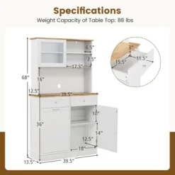 Tangkula Double Tilt Out Trash Cabinet W/ Hutch Kitchen Pantry Storage Cabinet White 17 Tangkula Double Tilt Out Trash Cabinet W/ Hutch Kitchen Pantry Storage Cabinet White -Tangkula GUEST 0cdc3fac 3c82 4f5e b6b2 c99e272d79e5