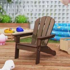 Tangkula 2PCS Kid's Adirondack Chair All-Weather HDPE Toddler Lawn Chair W/ Ergonomic Design -Tangkula GUEST 0e3b04fa a8a2 42b9 ba59 58fb73401486