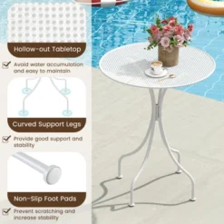 Tangkula 3 Piece Patio Set W/ Rattan-like Pattern Metal Patio Folding Bistro Set For 2 -Tangkula GUEST 0f0834c9 b2fd 4765 8ea8 3d086c4e5b7c