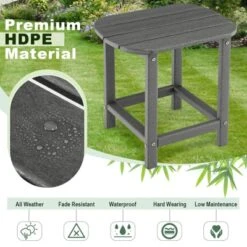 Tangkula 2PCS 18" Patio Adirondack Side Table Coffee Table Weather Resistant HDPE Garden Yard -Tangkula GUEST 0f48a632 33fe 42ce acec 28f27f155127