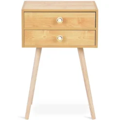 Tangkula Set Of 2 Side End Table Nightstand 2 Drawers Bedroom Room Furniture -Tangkula GUEST 0f995998 51f7 415c 8625 31ffaa47a9b3