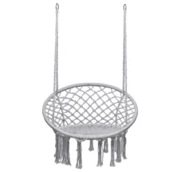 Tangkula Hammock Chair Hanging Cotton Rope Macrame Swing Chair Indoor Outdoor -Tangkula GUEST 10fede1d 2c70 47db a5d2 1db330501b30