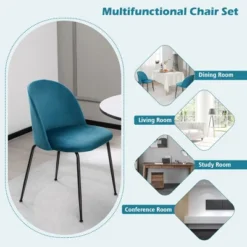 Tangkula Dining Chair Set Of 2 Upholstered Velvet Chair Set W/ Metal Base For Living Room 17 Tangkula Dining Chair Set Of 2 Upholstered Velvet Chair Set W/ Metal Base For Living Room -Tangkula GUEST 124f79b5 04d0 477d ae7e 4b5f1ecda709