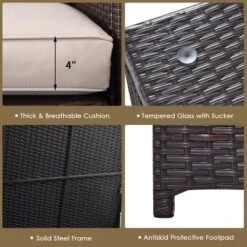 Tangkula 5-Piece Outdoor Patio Furniture Set With 50,000 BTU Propane Fire Pit Table Patio Conversation Set W/ Cushions, Storage Box, Coffee Table 16 Tangkula 5-Piece Outdoor Patio Furniture Set With 50,000 BTU Propane Fire Pit Table Patio Conversation Set W/ Cushions, Storage Box, Coffee Table -Tangkula GUEST 1264a1a4 fa43 4707 a829 e74012348e90 1