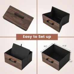 Tangkula Nightstand Bedside End Table With 2 Fabric Drawers Storage Shelf For Living Room -Tangkula GUEST 12d22a1f 3653 4396 9da6 ebf8d7e5759a