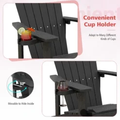 Tangkula Patio HIPS Outdoor Weather Resistant Slatted Chair Adirondack Chair W/ Cup Holder 17 Tangkula Patio HIPS Outdoor Weather Resistant Slatted Chair Adirondack Chair W/ Cup Holder -Tangkula GUEST 13301dd4 230b 47eb a078 db34ea10a619