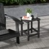Tangkula 2PCS 14" Patio Adirondack Side Table HDPE Square Weather Resistant Garden
