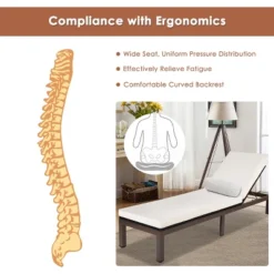 Tangkula 2PCS Patio Adjustable Rattan Recliner Chaise Lounge Chair W/ Cushion Wheels -Tangkula GUEST 15257ff7 26fd 45c5 aab8 3b2c37b2cb13