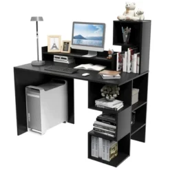 Tangkula 48" Modern Computer Desk Home Office Workstation W/ Hutch & Storage Shelves -Tangkula GUEST 15b53509 c25f 4e5b ac21 1d8fee23d8d5