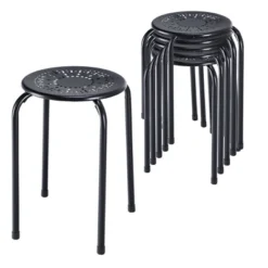 Tangkula Set Of 6 Stackable Stools Metal Chair Dining Set W/ Round Top 19 Tangkula Set Of 6 Stackable Stools Metal Chair Dining Set W/ Round Top -Tangkula GUEST 173cad08 8c6e 4f5f 947a 5a3ceeb7aedc