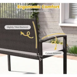 Tangkula 2-Person Patio Loveseat W/ Removable Seat Cushion Metal Frame Backrest 13 Tangkula 2-Person Patio Loveseat W/ Removable Seat Cushion Metal Frame Backrest -Tangkula GUEST 17a831b0 1cdb 4052 90b9 055c316ff622