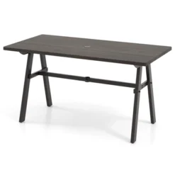 Tangkula 59" X 29.5" Rectangle Rustproof Patio Dining Table W/ 1.93" Umbrella Hole -Tangkula GUEST 1935dbc9 b430 419f 9cf0 8ab97376fe4d