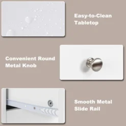 Tangkula Computer Desk Writing Table W/3 Drawers Workstation For Home Office White/Black -Tangkula GUEST 1954f97a 841d 4055 b940 61b92382644a