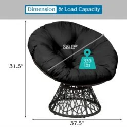 Tangkula Rattan Papasan Chair Ergonomic Chair All-Weather Wicker 360-Degree Swivel Cushion For Outdoor & Indoor Red/Black/Green -Tangkula GUEST 19c6bdcd 03cd 4b18 8fa2 1ed9641eb0f7