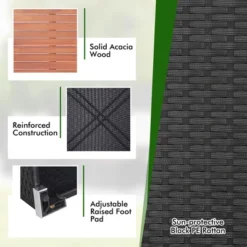 Tangkula 5PCS Rattan Patio Conversation Sofa Set Outdoor Furniture Set W/ Off White Cushions -Tangkula GUEST 19d1af81 aea6 4022 926f 0352dad36cd9