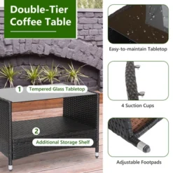 Tangkula 8PCS Outdoor Sofa Set Patio Rattan Wicker Conversation Set W/ Coffee Table -Tangkula GUEST 1abf8afd 3f52 4d93 8dc4 cfb1d9034255