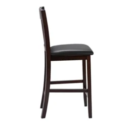 Tangkula Set Of 2 Bar Stools Counter Height Pub Chairs W/ PU Leather Seat&Rubber Wood Legs -Tangkula GUEST 1c4444e7 3e52 46d3 a80b 48efd273e443