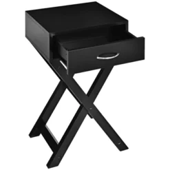 Tangkula Modern Versatile Nightstand X-shape Wooden End Table With Drawer Accent Side Table For Bedroom Black/White 13 Tangkula Modern Versatile Nightstand X-shape Wooden End Table With Drawer Accent Side Table For Bedroom Black/White -Tangkula GUEST 1f51106e 75e2 4dde b137 f234b2c16db7