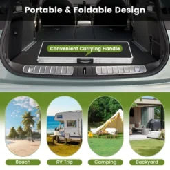 Tangkula Portable Bar Table Folding Camping Table W/ Aluminum Alloy Frame 2-Tier Shelves -Tangkula GUEST 1f9b1c2b 5b43 4791 954d 0ab658eb4908