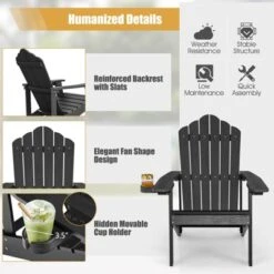 Tangkula 2PCS Adirondack Chair HIPS Adirondack Chair W/Cup Holder Realistic Wood Grain Weather Resistant Outdoor Chair For 380 LBS Weight Capacity Black/Navy/White/Teak/Dark Green/Red/Light Grey/Yellow 19 Tangkula 2PCS Adirondack Chair HIPS Adirondack Chair W/Cup Holder Realistic Wood Grain Weather Resistant Outdoor Chair For 380 LBS Weight Capacity Black/Navy/White/Teak/Dark Green/Red/Light Grey/Yellow -Tangkula GUEST 210ad52a db8c 44fe 9d84 d6dc43c35ca9