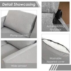 Tangkula Convertible L-shaped Sectional Sofa Couch Chaise W/ Ottoman Cushions -Tangkula GUEST 2144b238 d3f2 45fd 98c7 6438e60a465f