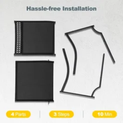 Tangkula 4 PCS Patio Chairs All Weather Outdoor Chairs With High Back Armrests Quick-Drying Fabric & Heavy-Duty Metal Frame Black -Tangkula GUEST 21d58834 e0b2 44ac 956c ed27b8f4103a