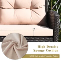 Tangkula 8pcs Outdoor Rattan Sectional Sofa Set W/Cushion Armrest Patio -Tangkula GUEST 22d5f211 0283 4638 ae71 b38920e24534