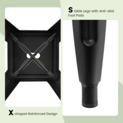 Tangkula 24" Set Of 4 Tolix Style Barstool Counter Height Metal Bar Stool Stackable Chair Black -Tangkula GUEST 23209c59 b8b7 464a 8355 2bf8e09dd7e8