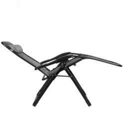 Tangkula Oversized Zero Gravity Lounge Chair Folding Recliner W/ Cup Holder & Pillow, Gray -Tangkula GUEST 236729b8 7ab3 413c 98aa 82e9c821e388