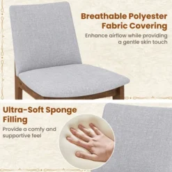 Tangkula Wooden Dining Chairs Of 4 W/ Added Cushions High Curved Back For Dining Room -Tangkula GUEST 25d6d448 cc38 4526 a9c4 8a659dd0ebc7