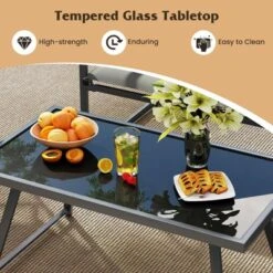 Tangkula 4 Piece Patio Furniture Set Outdoor Metal Conversation Set W/ Padded Fabric Seat 14 Tangkula 4 Piece Patio Furniture Set Outdoor Metal Conversation Set W/ Padded Fabric Seat -Tangkula GUEST 276e7f1f 977e 46fa 97f1 9333fa2adab0