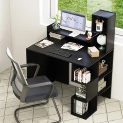 Tangkula 48" Modern Computer Desk Home Office Workstation W/ Hutch & Storage Shelves -Tangkula GUEST 293442ea 3d07 4669 b5c4 b12b03c15104