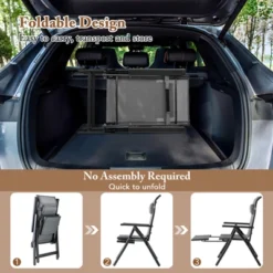 Tangkula Folding Patio Chairs Set Of 4 Lounge Chairs W/ 10-Level Adjustable Backrests -Tangkula GUEST 2e75f03e b8c9 4f90 a6fc 8308553c4659 1