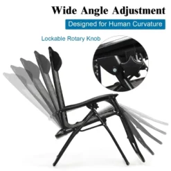 Tangkula Folding Recliner Patio Rattan Zero Gravity Lounge Chair With Headrest Brown -Tangkula GUEST 2f1ce0a7 286a 4df3 855c 581309eda4eb