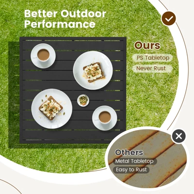 Tangkula 5PCS Wicker Bar Table Set W/ Hidden Storage Shelves Bar Table Stools Patio 7 Tangkula 5PCS Wicker Bar Table Set W/ Hidden Storage Shelves Bar Table Stools Patio - Image 7